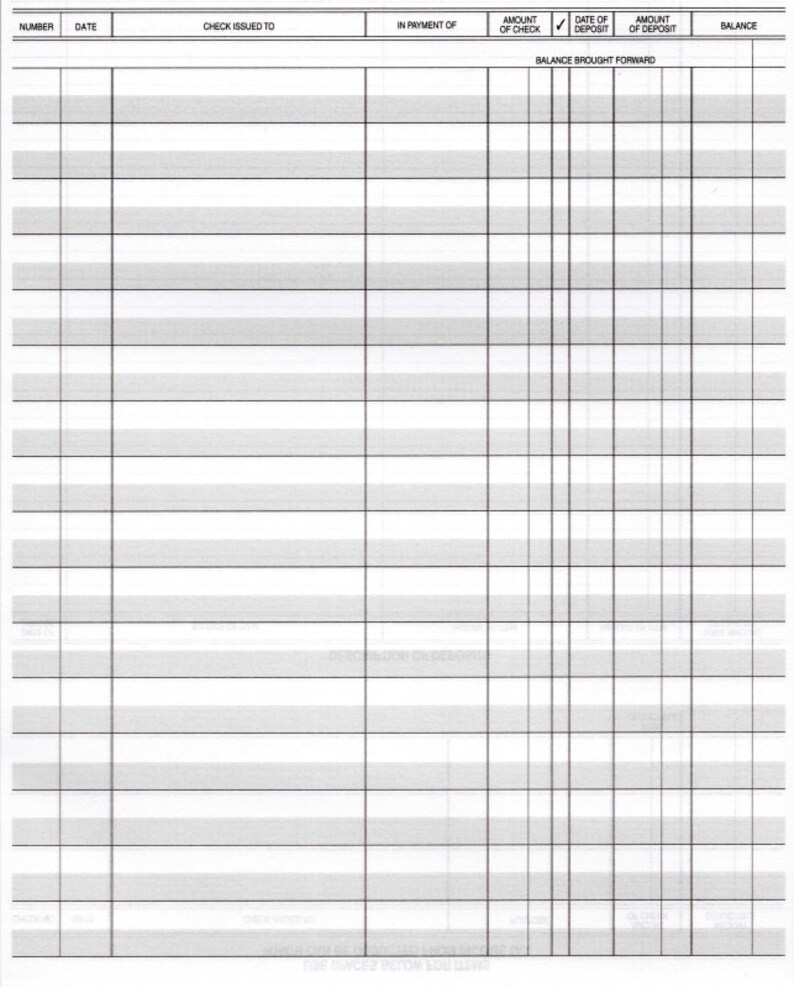 Check Registers for Deskbook Checks, Secretary Desk Register, Size: 6 3/8 X 8 1/4 - Etsy