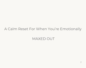 Overwhelmed Mom Reset Printable | Calm Routine for Moms | Emotional Regulation Guide