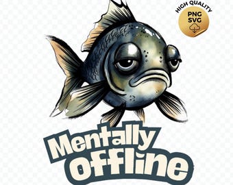 Overstimulated Introvert PNG SVG for T Shirt Mentally Offline Design