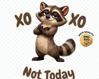 Funny Raccoon Valentine PNG SVG for Sublimation – XOXO Anti Valentine Design