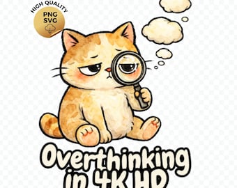 Overdenken in 4K HD-shirtontwerp, digitale png-/svg-download