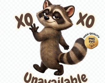 Funny Raccoon Valentine PNG SVG for Sublimation – XOXO Moving On Design