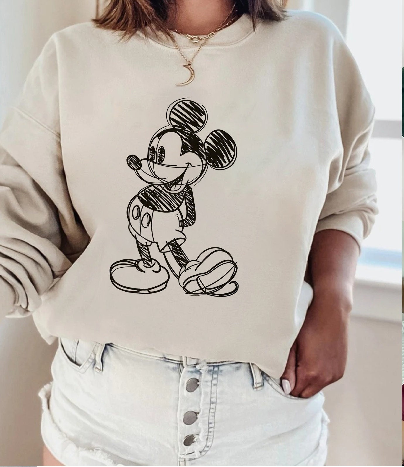 Discover Mickey Mouse Sticket Sweatshirt