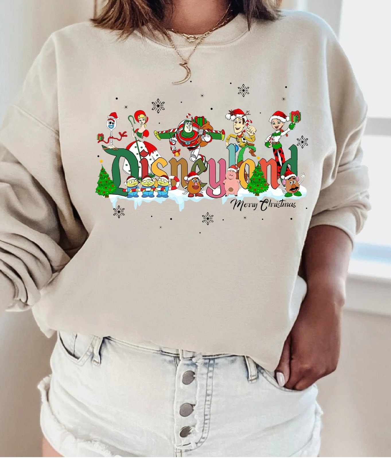 Discover Disneyland Merry Christmas Toy Story Disney Sweatshirt