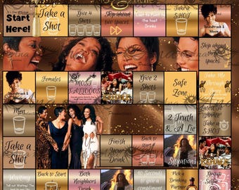 Waiting to Exhale Gameboard | Digital Download | Printable Board Game | Instant Download | Game Night, Housewarming, Self-Care Game