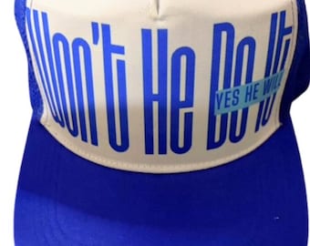 Won’t He Do It Hat | Christian Trucker Hat | Faith Statement Cap | Inspirational Hat | Gospel Saying Hat | Religious Gift