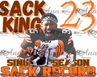 Myles Garrett Sack Record (Sack King)- Game Day Football Shirt