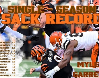 Myles Garrett Sack Record (Sack King)- DTF & Sublimation (Digital Download)