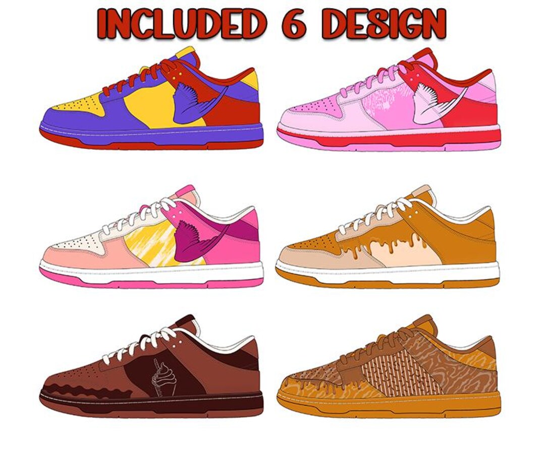 Sneaker Design Bundle PNG | 6 Custom Shoe Designs | Redbull Inspired ...