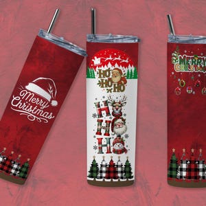 Jultecknad Tumbler Wrap 20oz – Festlig PNG Sublimeringsdesign (Digital Nedladdning)