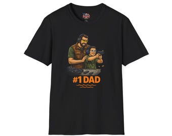 Number 1 Dad Target Practice T-Shirt | #1 Father and Son Shooting Range Tee