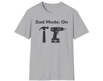 Camiseta "Modo Papá Activado" con Martillo y Taladro / Camiseta "Papá Herramienta"