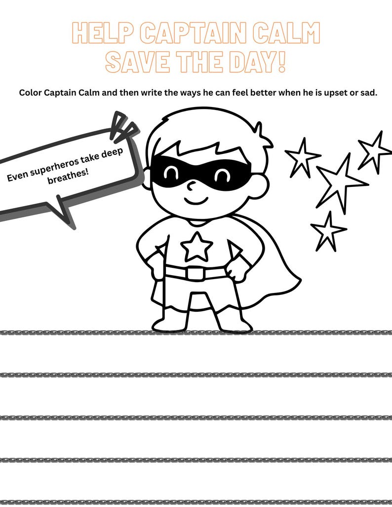 Superhero Coping Skills Worksheets for Kids | SEL, Emotional Regulation ...