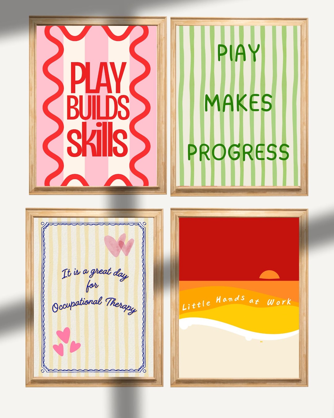 Occupational Therapy Poster Bundle | Play Makes Progress | Play Builds ...