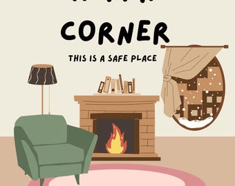 Cozy Calming Corner Posters: Breathe & Positive Affirmations for Kids