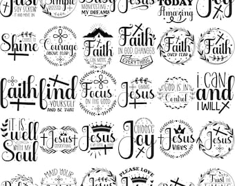 Christian PNG Bundle – Jesus, Cross, and Faith Quote Designs
