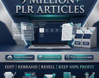 9 Million+ PLR Articles Mega Bundle – Ready to Edit & Resell