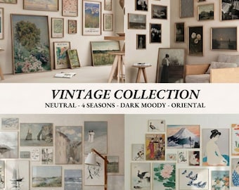 70K+ Vintage Art Prints Mega Bundle | Oriental, Farmhouse, Moody Collection (Digital Download)