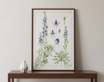 Art Nouveau Botanical Pattern Print for Elegant Vintage Interior Decor (Digital Download)