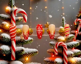Presse de Noël Candy Crush sur les ongles