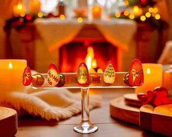 Presse du Saint Père Noël sur les ongles