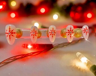 Fard à joues givré de Noël à presser sur les ongles