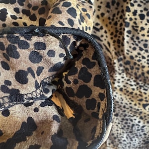 Vintage Adrianna Papell Silk Leopard Print Duster | Plus Size 20L Longline Tunic Jacket | Y2K Mob Wife Aesthetic Cheetah Silk Top image 6