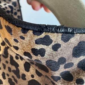 Vintage Adrianna Papell Silk Leopard Print Duster | Plus Size 20L Longline Tunic Jacket | Y2K Mob Wife Aesthetic Cheetah Silk Top image 4