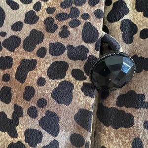 Vintage Adrianna Papell Silk Leopard Print Duster | Plus Size 20L Longline Tunic Jacket | Y2K Mob Wife Aesthetic Cheetah Silk Top image 5