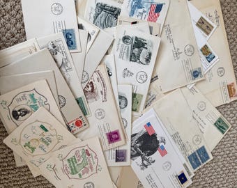 10 Different First Day Covers from the 1940s-1970s