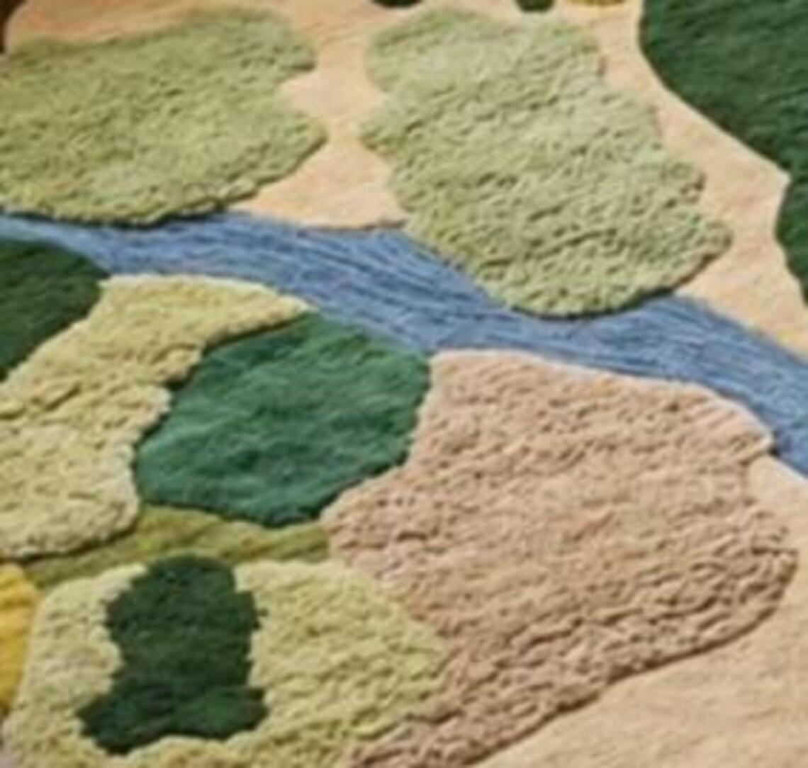 Hand Tufted Meadow Moss Rug 3D Landscape Tufted Area Rug Green Nature ...
