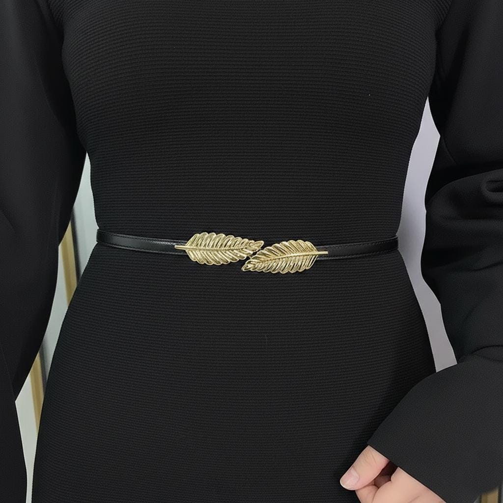 Gold Leaf Waist Belt - Etsy