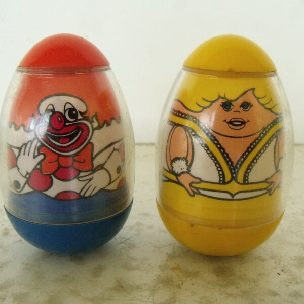 Weeble Wobbles 1977 Hasbro Clown Yellow Circus