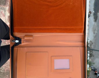 Personalisierte Leder-Laptoptasche, echte Aktentasche, personalisierte Business-Folio