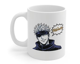 Gojo Satoru Anime Mug | 11oz White Ceramic