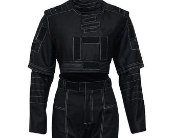 Traje de vuelo de cosplay de Star Wars para mujer de Sabine Wren / Disfraz de mandaloriano personalizado de 3 piezas