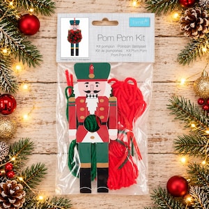 Trimits Christmas Nutcracker Pom Pom Decoration Kits – Pack of 4