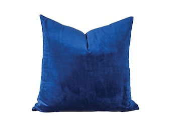 Navy Blue Velvet Pillow Cover: Soft Luxury Fabric, Multiple Sizes