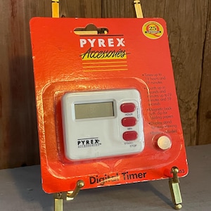 Vintage 1998 Pyrex Digital Timer - Model #16453, White, NOS original package