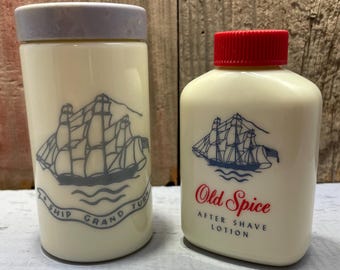 Vintage Old Spice Resor After Shave Lotion & Ship Grand Turk Stick Deodorant