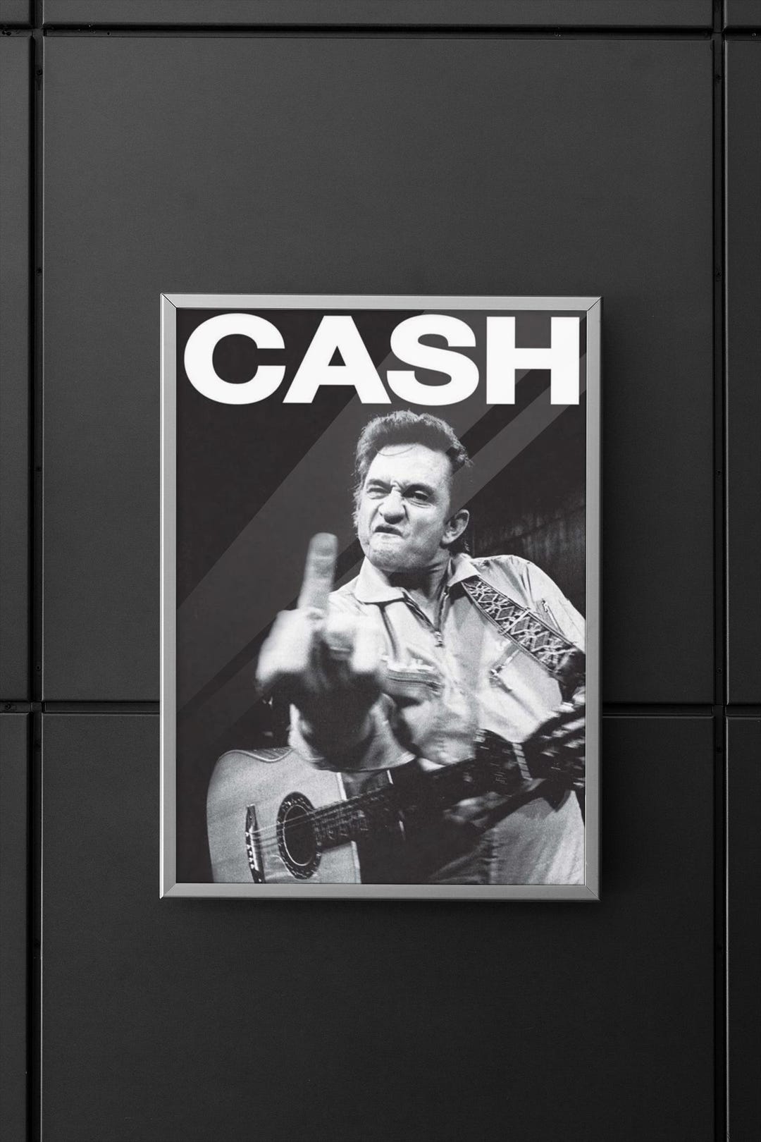 Johnny Cash Poster | Classic Country Music Wall Art Inspired by Man in ...