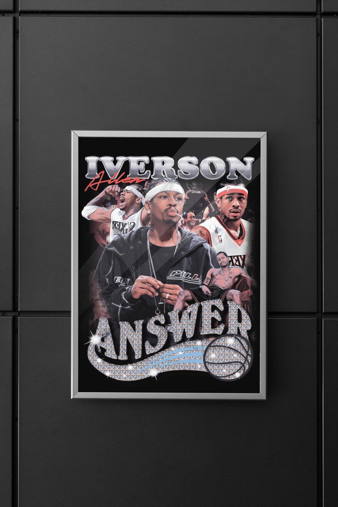 Allen Iverson Poster | NBA Basketball Wall Art Inspired by Philadelphia ...