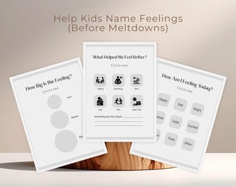 Folhas de Atividades de Regulação Emocional para Crianças | Materiais para Imprimir para Acalmar Crianças Pequenas | Quadro de Sentimentos e Apoio em Caso de Crise | 3 a 7 Anos (PDF)