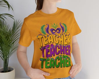 Camiseta de Mardi Gras para maestros / Diseño para maestros