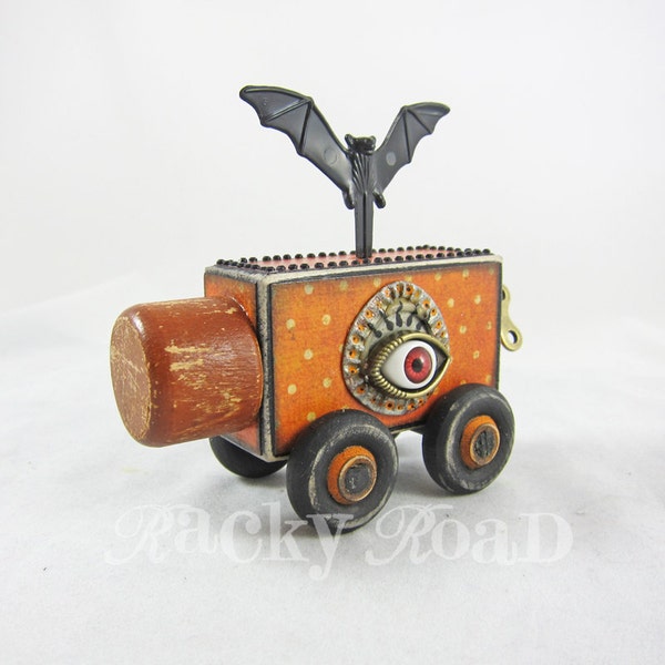 Halloween Scary Toy, OOAK Assemblage Art