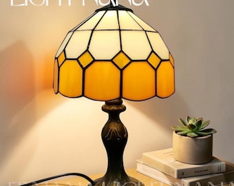 Nordic geruite tafellamp, modern oranje groen paars bedlampje, leuke studeerleeslamp voor kinderkamer, meisjes slaapkamer decorverlichting