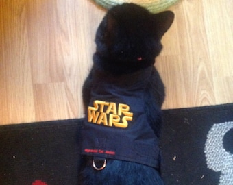 Mynwood Cat Walking Jacket Harness Vest Starwars kitten or adult - all Tracked shipping