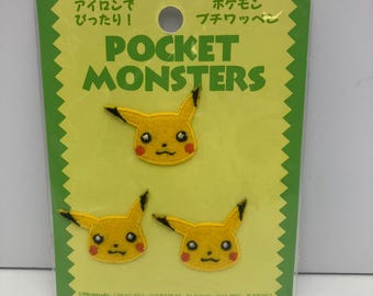 Vintage Pocket Monsters Pikachu Patches Japan