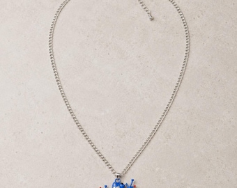 Coqui Frog Necklace – Puerto Rico Flag Pendant, Stainless Steel Chain, Boricua Jewelry