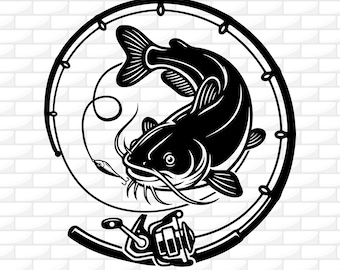 Catfish Digital File | Catfish SVG | Catfish PNG | Catfish Clipart | Fish Svg | Fishing Svg | Lake Fishing Svg | Fishing Png | Cricut File